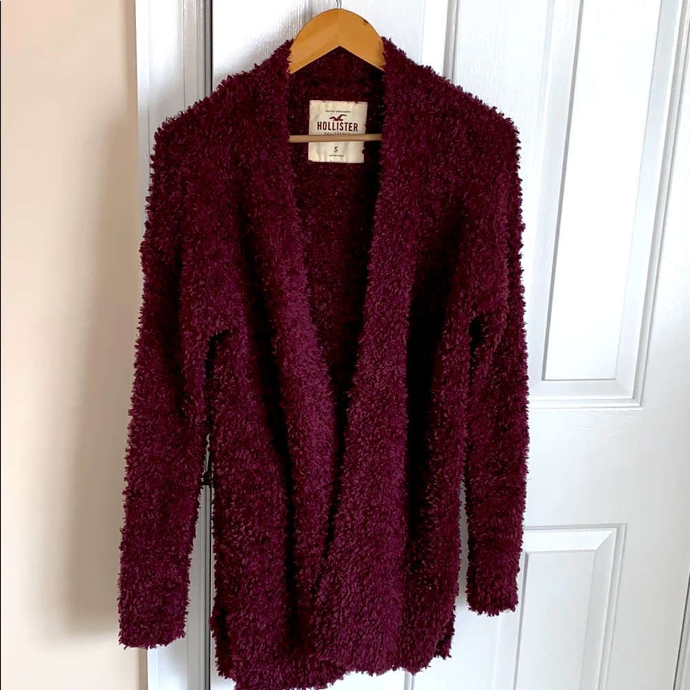 Hollister Cardigan Sweater size Small Purple